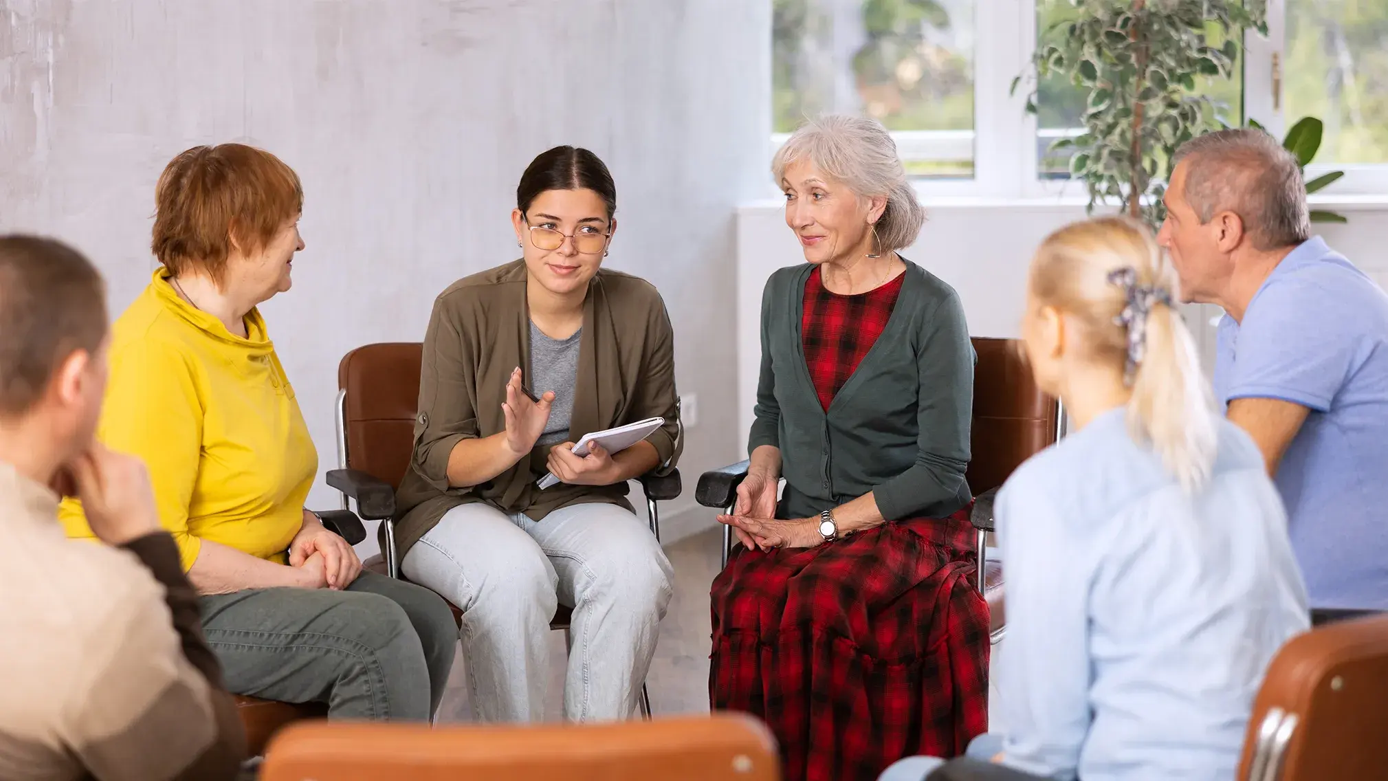 group of older adults engaged in a group activity